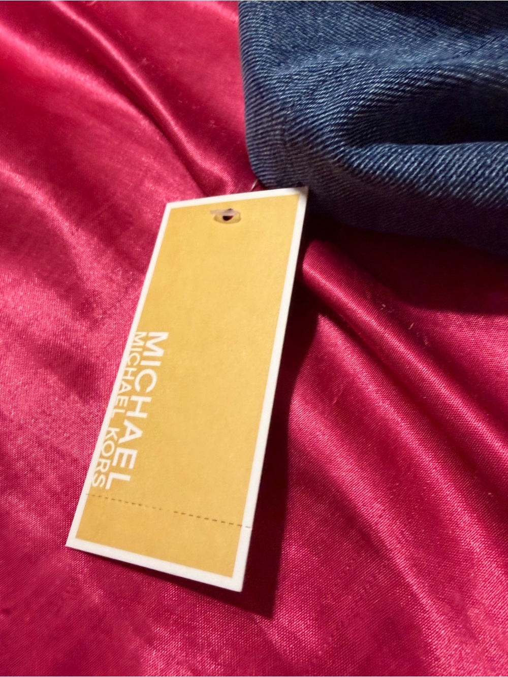 Michael Kors Orange All-Over MK Logo Baseball Cap and brand new denim hat! - Picture 7 of 8